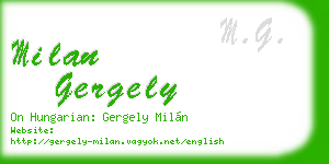 milan gergely business card